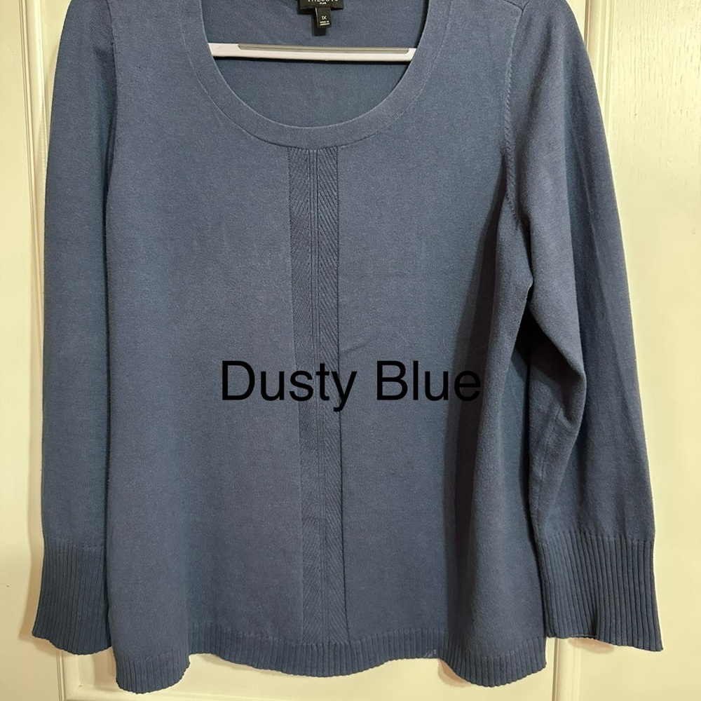 Talbots Dusty Blue Crew Neck Sweater Size 1X
